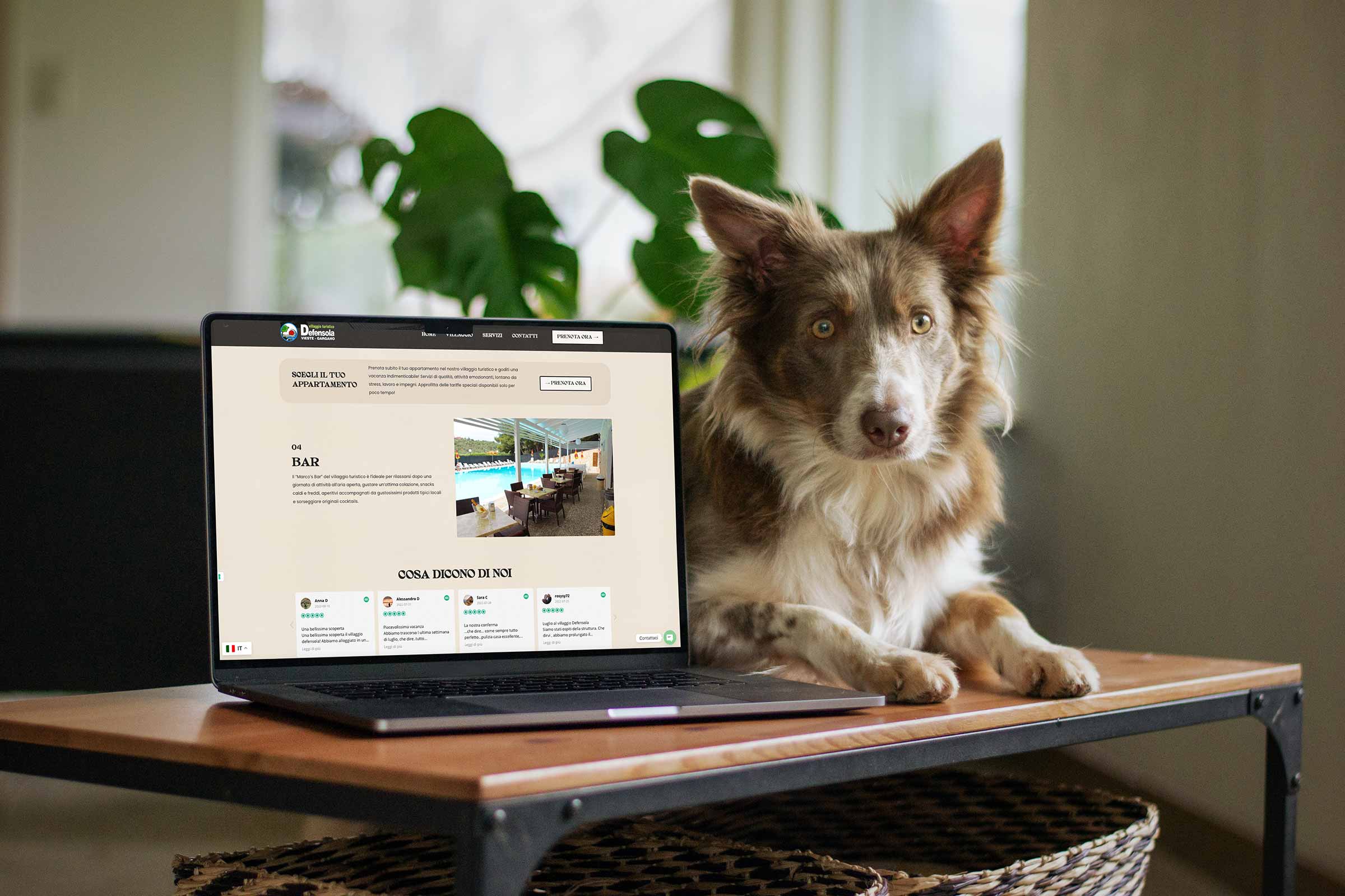 Realizzazione sito web professionale a Milano — mockup MacBook progetto Defensola